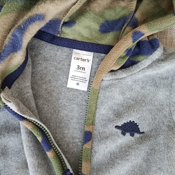 NWT Carters Baby Boy Fleece Footless Jumpsuit - Picture 6 of 7